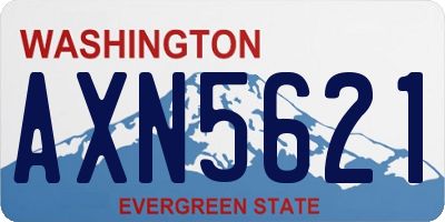 WA license plate AXN5621
