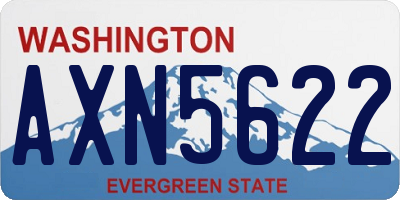 WA license plate AXN5622