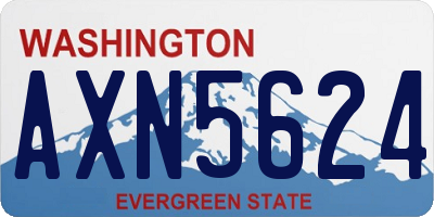 WA license plate AXN5624