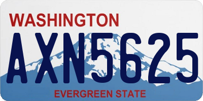 WA license plate AXN5625