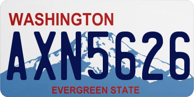 WA license plate AXN5626
