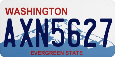 WA license plate AXN5627