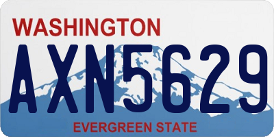 WA license plate AXN5629
