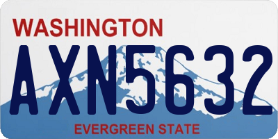 WA license plate AXN5632