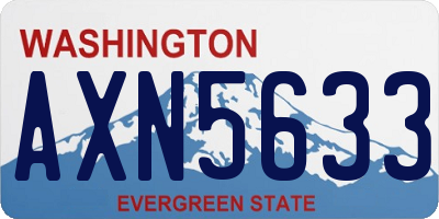 WA license plate AXN5633