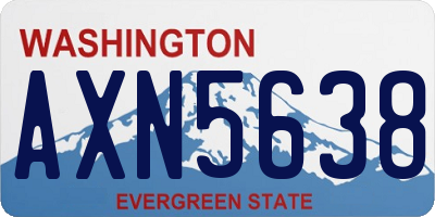 WA license plate AXN5638