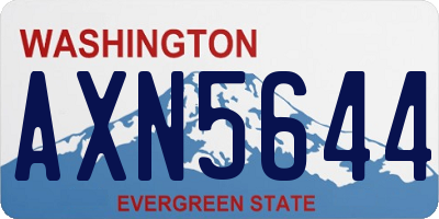 WA license plate AXN5644