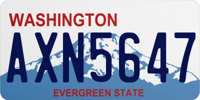 WA license plate AXN5647