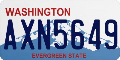 WA license plate AXN5649