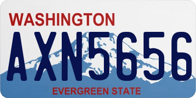 WA license plate AXN5656