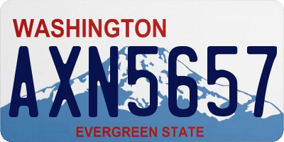 WA license plate AXN5657