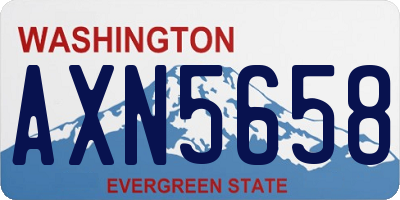WA license plate AXN5658