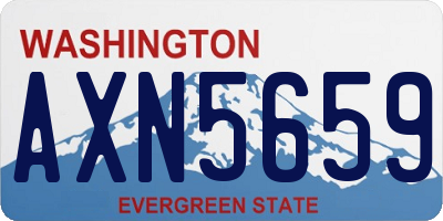 WA license plate AXN5659