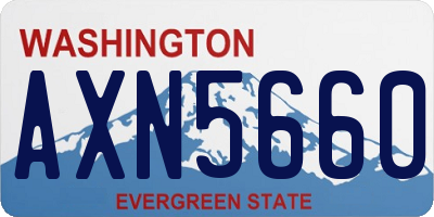 WA license plate AXN5660