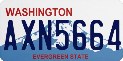 WA license plate AXN5664