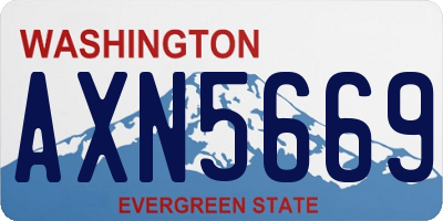 WA license plate AXN5669