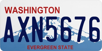 WA license plate AXN5676