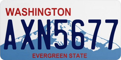 WA license plate AXN5677