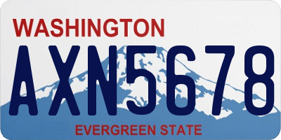 WA license plate AXN5678