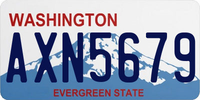 WA license plate AXN5679