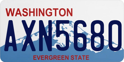 WA license plate AXN5680