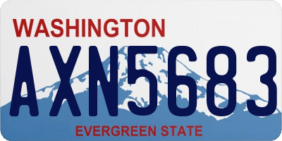 WA license plate AXN5683