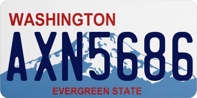 WA license plate AXN5686