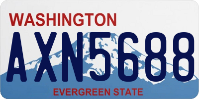 WA license plate AXN5688
