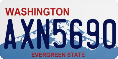 WA license plate AXN5690