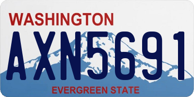 WA license plate AXN5691