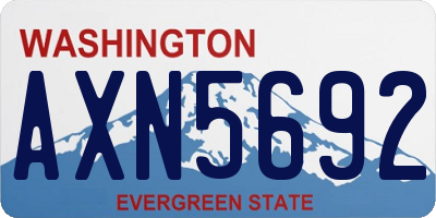 WA license plate AXN5692