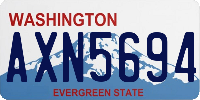 WA license plate AXN5694