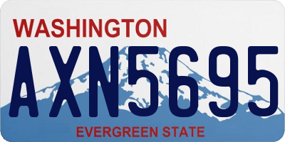 WA license plate AXN5695