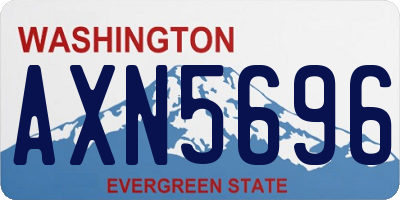 WA license plate AXN5696