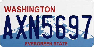 WA license plate AXN5697