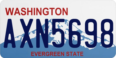 WA license plate AXN5698
