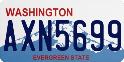 WA license plate AXN5699