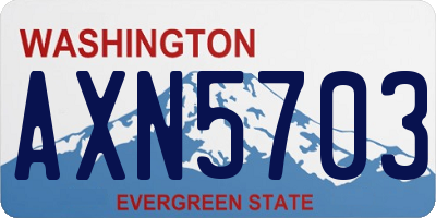 WA license plate AXN5703