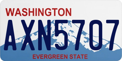 WA license plate AXN5707
