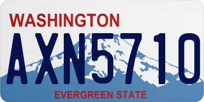 WA license plate AXN5710