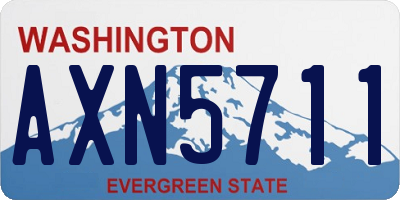 WA license plate AXN5711