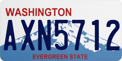 WA license plate AXN5712