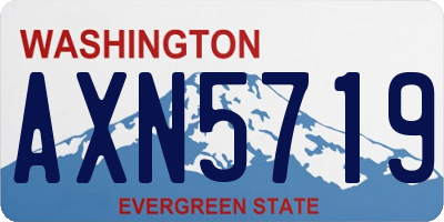 WA license plate AXN5719