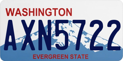 WA license plate AXN5722