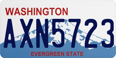 WA license plate AXN5723
