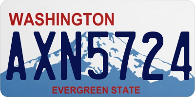 WA license plate AXN5724