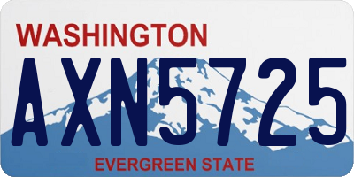 WA license plate AXN5725
