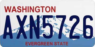 WA license plate AXN5726