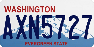 WA license plate AXN5727