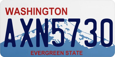 WA license plate AXN5730
